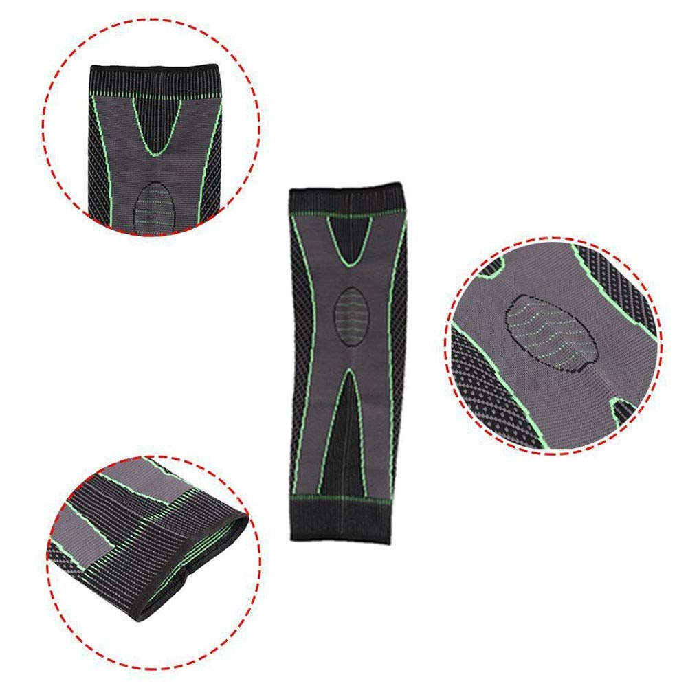 Full Leg Knee Compression Sleeve with Adjustable Support Strap