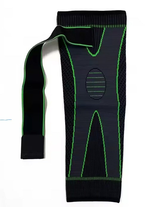 Full Leg Knee Compression Sleeve with Adjustable Support Strap
